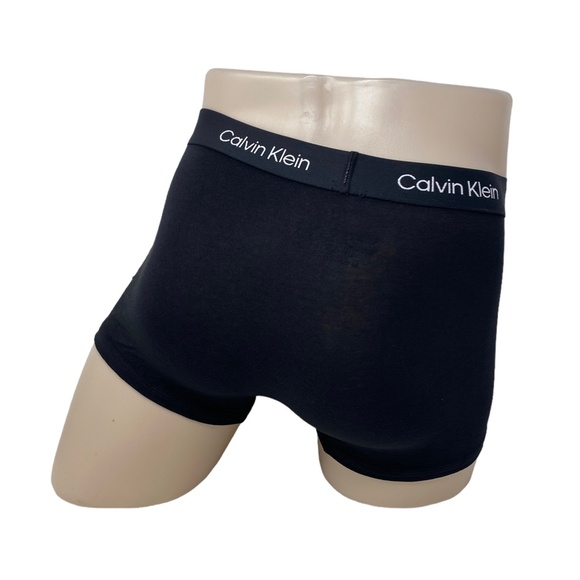 Calvin Klein 3 Pack Trunk Underwear Cotton Stretch Black Men's Size NB3528001 - Picture 4 of 9